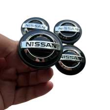 Set of 4 Black Wheel Center Caps for  Nissan Sentra Replacement Rim Covers