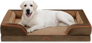 Lit de chien orthopédique XL Chiens 45x35 Lit pour animaux de compagnie étanche à la crème d'oeufs