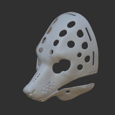Short Muzzle Wolf Dog Fursuit Head Base PETG Skull Movable Jaw Cosplay
