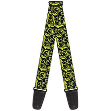 Guitar Strap - Filigree Navy/Yellow ACC NEW