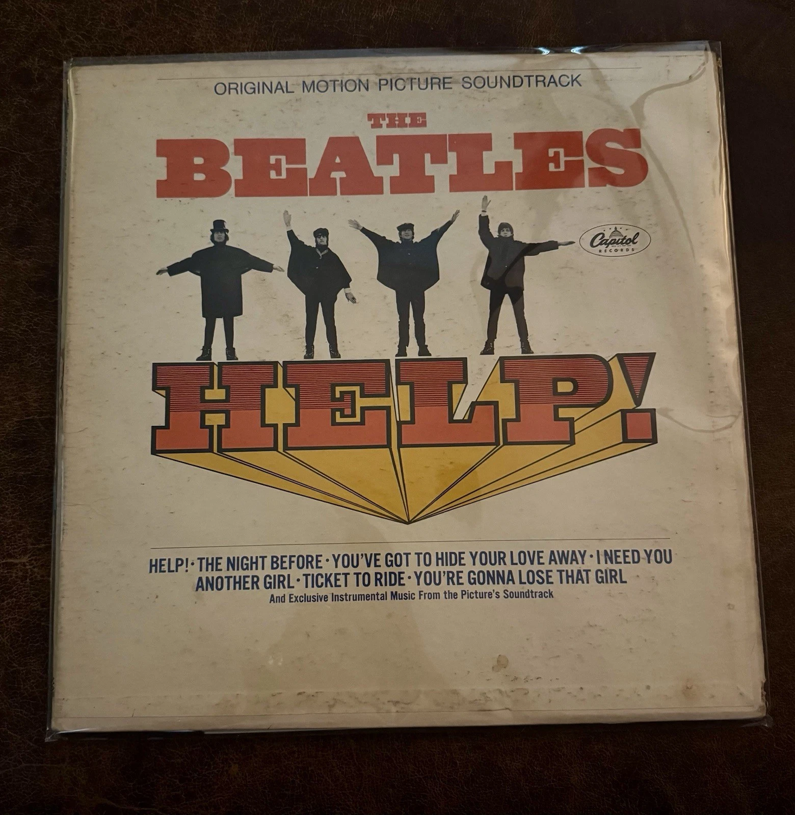 Beatles Help! 1965 Mono LP Capitol MAS-2386 Scranton IAM G+ Vinyl VG Cover