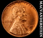 1945 Lincoln Wheat Cent - Red Choice Gem Brilliant Unc  No Reserve  #K2614