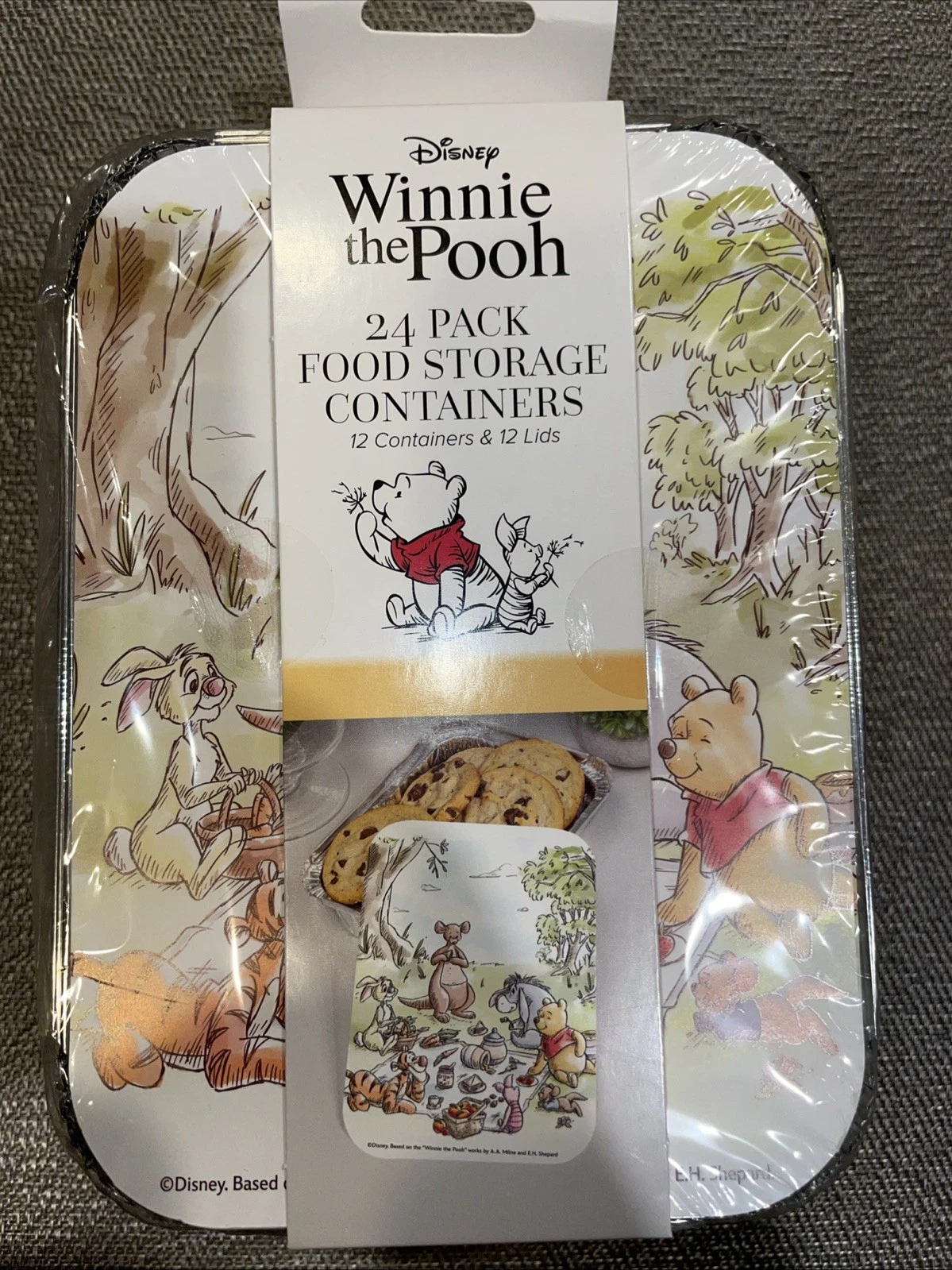 Winnie the Pooh 24 pack food storage containers 12 containers and 12 Lids
