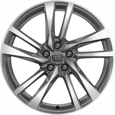 GENUINE AUDI A5 8T 19" INCH 5 TWIN SPOKE GREY/CUT ALLOY WHEEL X1 8W0601025FN