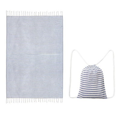 2 in 1 Beach Towel & Backpack Set, Quick Absorbent Outdoor Travel Essential