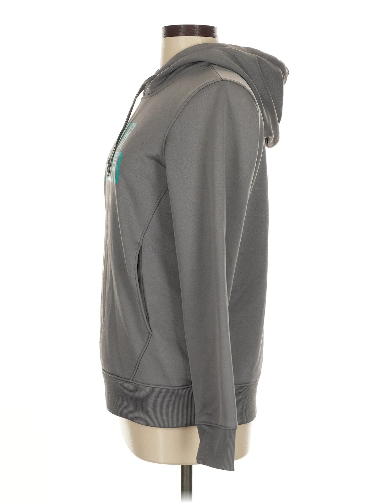 Under Armour Women Gray Pullover Hoodie M thumbnail 4