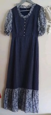 Simon Ellis Vintage Navy Dress Polka Dot Floral Mix (see sizing)