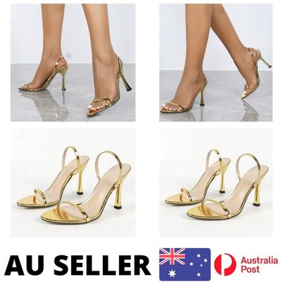 Gold High Heels Party Heels Evening Heels Wedding Stiletto Pumps  - AU Stock