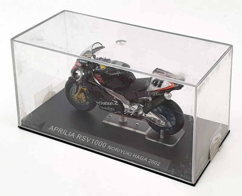 Ixo Models 1/24 Scale IB22 - Aprilia RSV1000 - #41 N.Haga - Black - Image 3 of 3