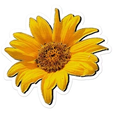 Vintage Sunflower - Vinyl Decal Sticker - Car Window Laptop - ebn8847