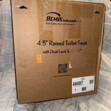 Bemis Rise 4.5" Raised Toilet Seat with Handles, Toilet Seat Riser for Toilet