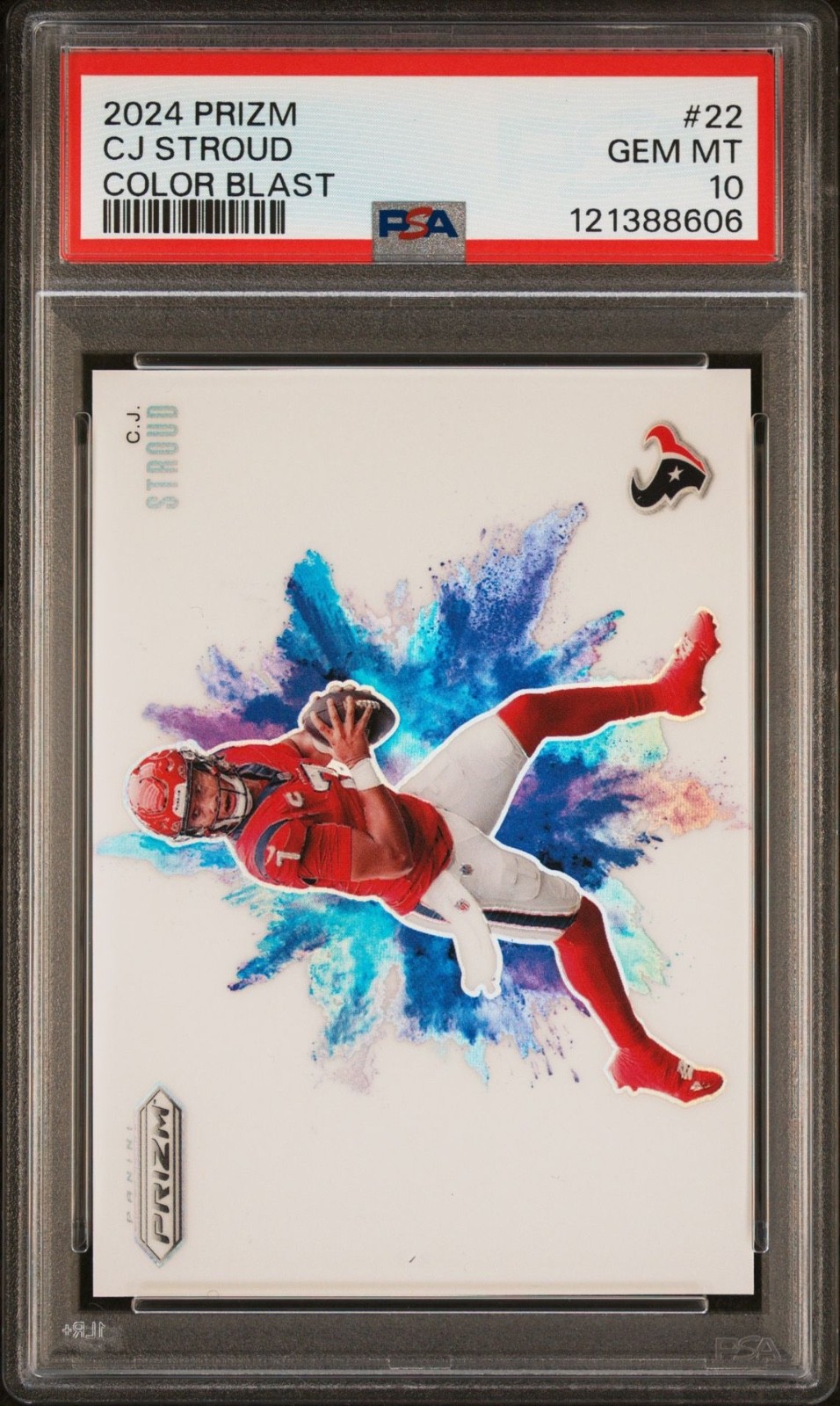 2024 Prizm Color Blast CJ Stroud Texans SSP CASE HIT PSA 10 GEM MINT (LOW POP!)