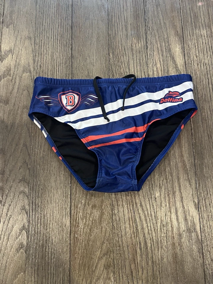 Mens Brentwood High School Team Spandex Briefs Bikini swimsuit Swim Team 34 - Image 2 of 2