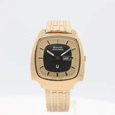 Vintage 1975 Bulova Accutron 3494 Anniversary Men's Tuning Fork Wristwatch 2313