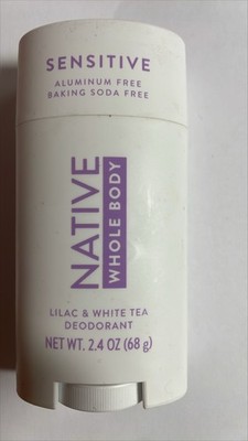 Native Whole Body Sensitive Lilac & White Tea Deodorant 2.4 oz Aluminum Free New