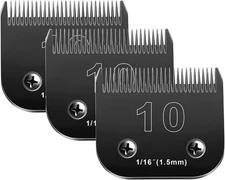 Audoc 10 Blades Dog Grooming Compatible with 2PC 10:1/16''(1.5MM) 