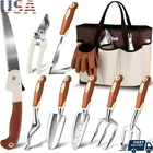 10 Piece Garden Tool Set Durable Aluminum Ergonomic Gardening Kit W/ Tote Bag US