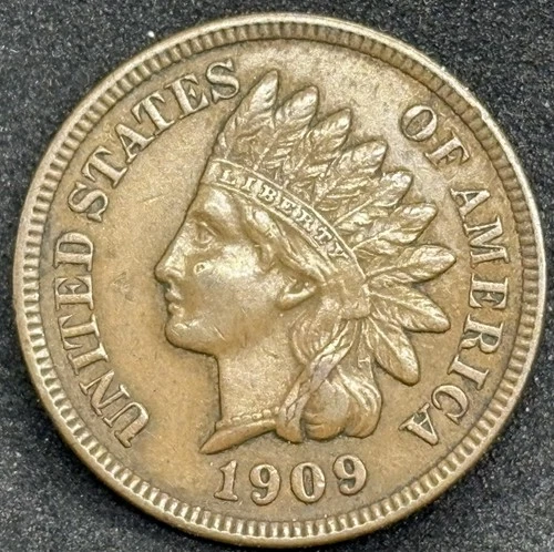 1909 Indian Head Cent, AU++ Condition! 3-3/4 Diamonds!