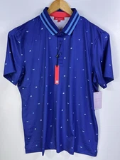 New Redvanly Langham Polo Shirt Golf Rugby PUREpoly Mazarine Blue Mens XL