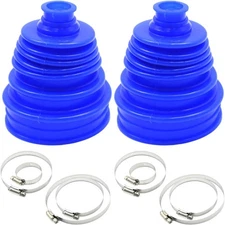 Anxingo 2Pcs Silicone CV Joint Boot Kit, Universal Automotive Boots, Blue 
