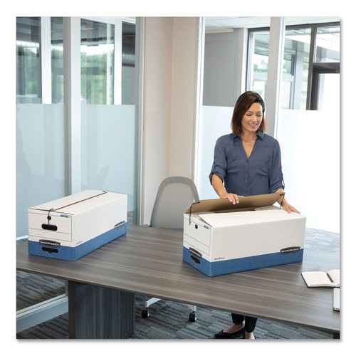 Bankers Box 0070403 STOR/FILE Storage Boxes for Letter Files - WT/BL (4/CT) New - Picture 5 of 7