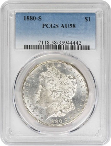 1880-S Morgan Silver Dollar AU58 PCGS
