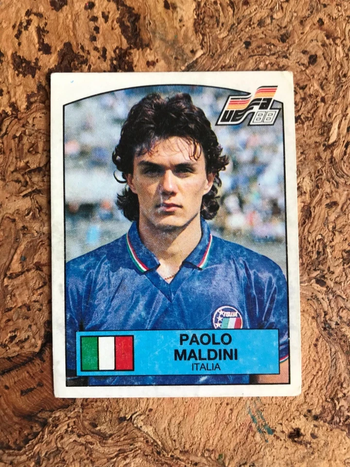 Paolo Maldini Panini UEFA EURO 1988 #87 Italy Legend Milan Italia Soccer GOAT RC - Bild 2 von 4