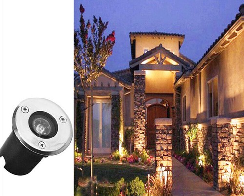 10pc 1W DC12V LED Inground Light Garden Path Underground Lamp Warm/White Uplight - Picture 8 of 8