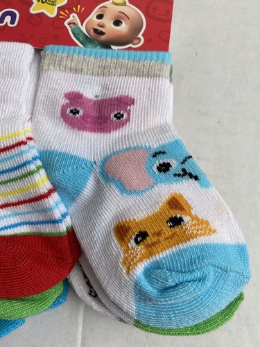 Cocomelon Toddlers Socks 10 Pk Fits Size 4-7 Unisex Moonbug JJ TomTom YoYo New - Picture 7 of 12