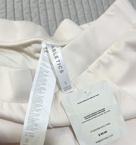 Fabletics Plüsch Interlock Hose weites Bein Schlagbein hellrosa Damen Größe Small - Bild 6 von 14