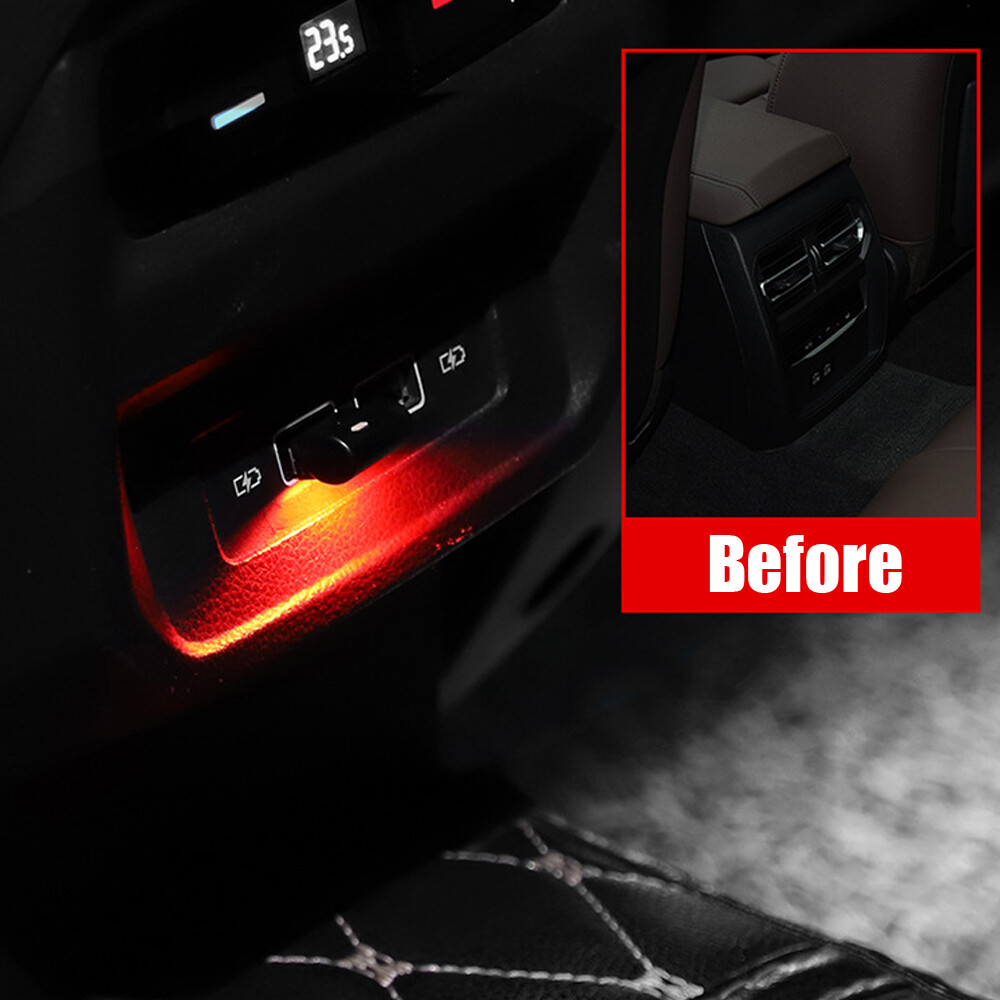 1Pc USB LED Car Interior Neon Atmosphere Light Ambient Lamp Bulb Car