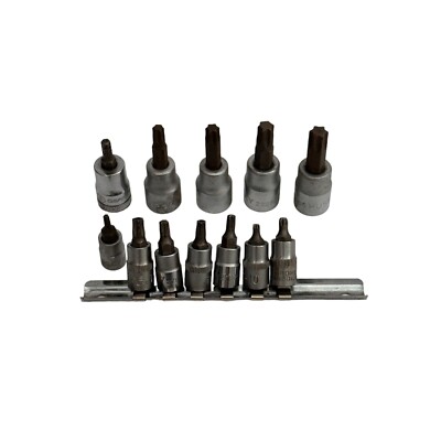 Lot of 12 Husky Torx Bit Socket 10 , T30 , 50