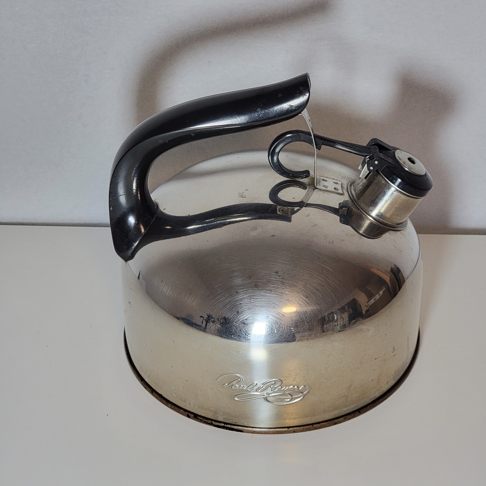 Paul Revere Ware Tea Kettle K96C 1801 Copper Bottom Whistling 1 1/2 Qt