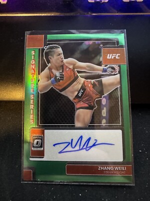 UFC 2023 Donruss Optic Green Signature series Zhang Weili 5/5 ...