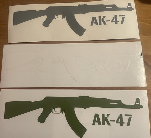 Ak47 Gun Rifle Vinyl Decal Sticker Car Truck Window - Picture 4 of 7