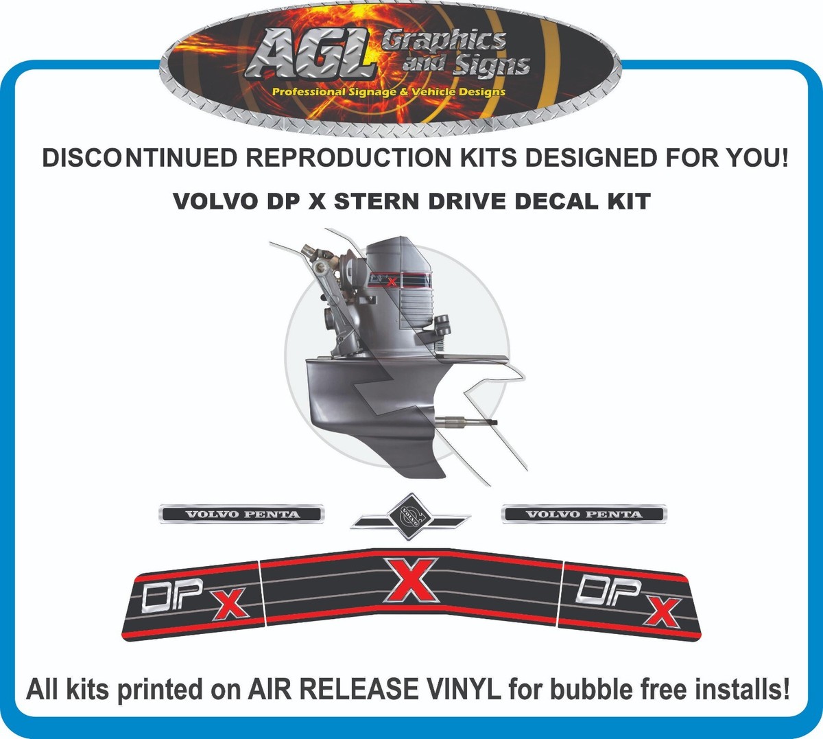 Kit Joints Vérin de Trim VOLVO AQ290, SP, DP, DPX (vérin rond