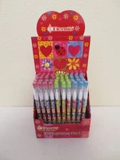 NOS Lot of 50 Vtg Bensia Non-Sharpening Pop A Point Pencil Flowers Hearts Bee +