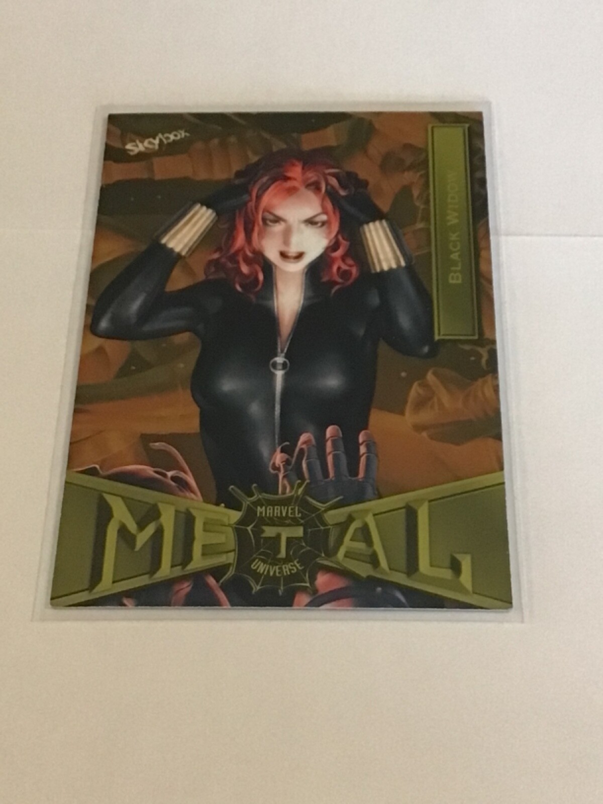 2022 SkyBox Marvel Metal Universe Spider-Man - Black Widow  #13 SP FX Yellow