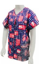 Brand New women scrub shirt top xs navy and raspberry XS NWOT