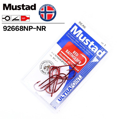 Mustad Red Baitholder Hooks 92668NPNR - Picture 6 of 6