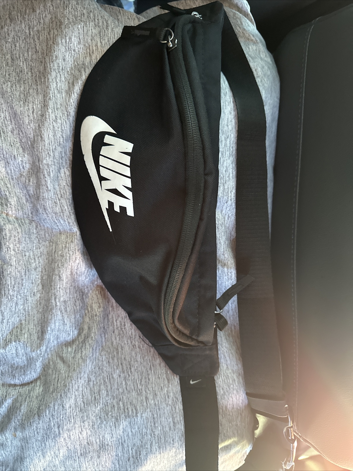 Nike Crossbody Waist Bag Fanny Pack Belt Festival Pouch Black Heritage Black