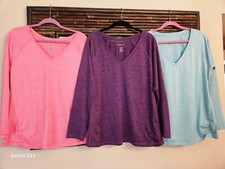 Lot of 3 Womens IDEOLOGY ATHLETIC TOPS Purple...