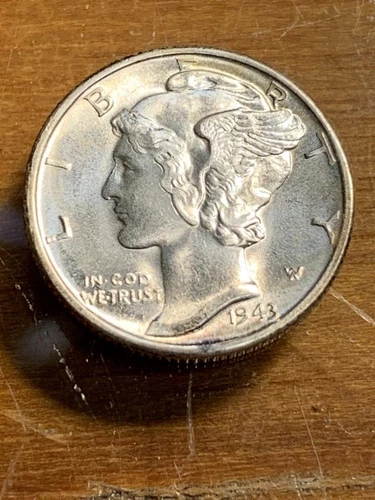 1943-D Mercury Dime Split Bands Gem BU Full Gem BU Condition SKU# 34354