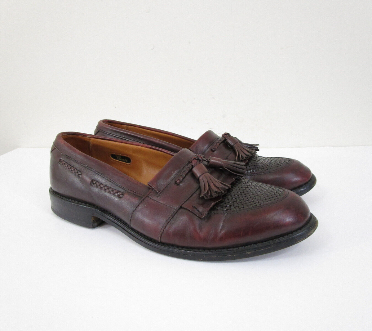 Allen Edmonds Mens Brown Leather Tassel Cody Loafers Slip On  display picture 1