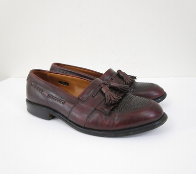 Allen Edmonds Mens Brown Leather Tassel Cody Loafers Slip On 