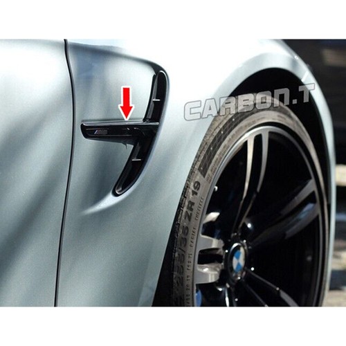 2014-2020 Painted Black Side Vent Fender Cover 2PCS Fit BMW M4 F82 F83 - Picture 7 of 7