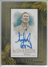 MIKE BREED 2016 TOPPS ALLEN GINTER MINI FRAMED ON-CARD AUTO RARE SP MG