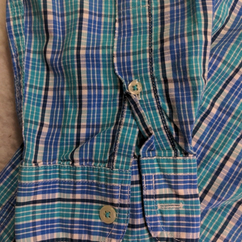 Chaps Stretch Easy Care Long Sleeve Button Down Shirt Men's Medium eBay