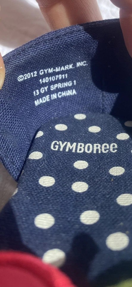 Sandalias Gymboree Bebé Niña Talla 5T Peep Toe Rojo Flor Azul Náutico Foto 4 de 4