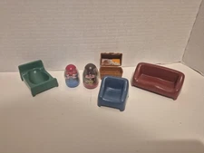 Vtg Weeble Wobbles Haunted House - Couch / Bed / Chair - REPLACEMENT PIECES LOT!